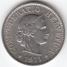 Швейцария 5 раппенов 1971 год
