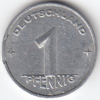 ГДР 1 пфенниг 1950 год (A)