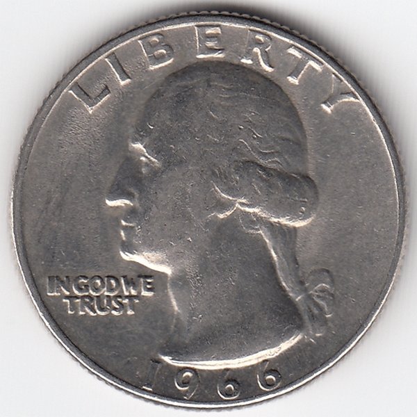 США 25 центов 1966 год
