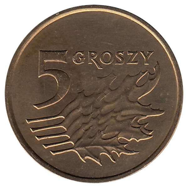 Польша 5 грошей 2003 год