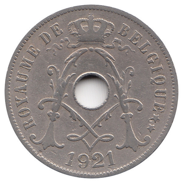 Бельгия (Belgique) 25 сантимов 1921 год