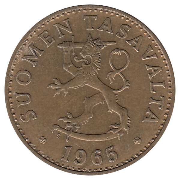 Финляндия 50 пенни 1965 год