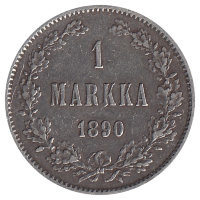 Финляндия (Великое княжество) 1 марка 1890 год (VF-XF)
