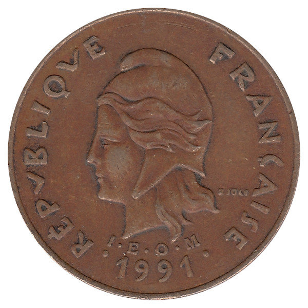 Французская Полинезия 100 франков 1991 год