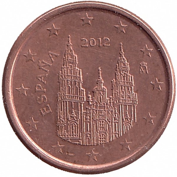 Испания 1 евроцент 2012 год
