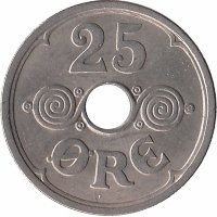 Дания 25 эре 1937 год (UNC)